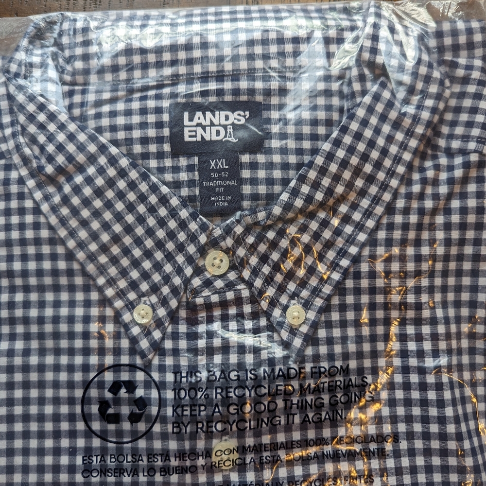 Lands End Men's Button Up Shirt